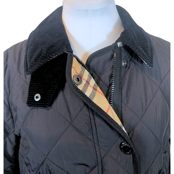 Burberry Coat Quilter Puffer Barn Jacket LOGO Cotswold Black House Check Plaid S - Picture 10 of 16